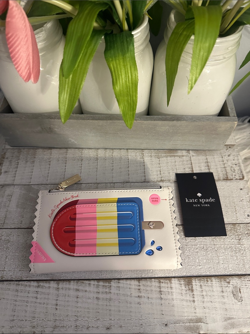 Nwt Kate spade small slim snack bar popsicle wallet